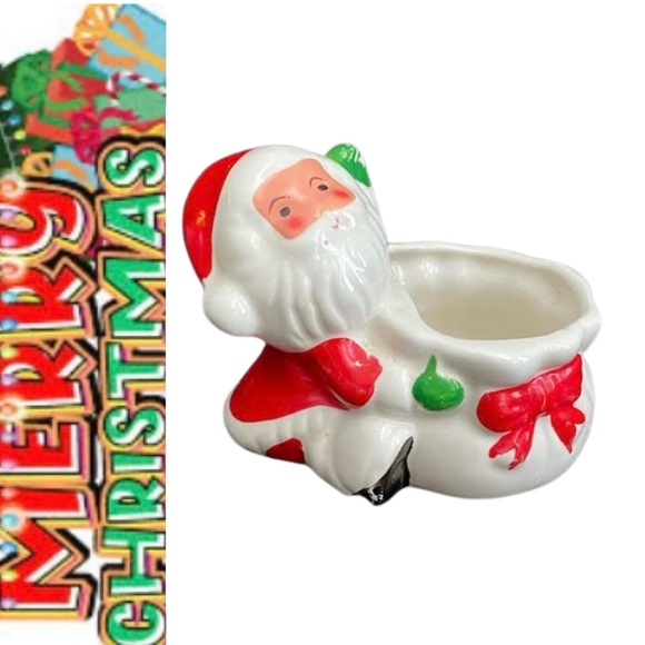 Santa Plant or Tea Light Candle Holder - Picture 1 of 12